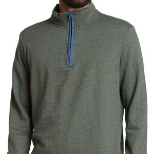 Copper + Oak Forest Green Heather Quarter Zip Pullover